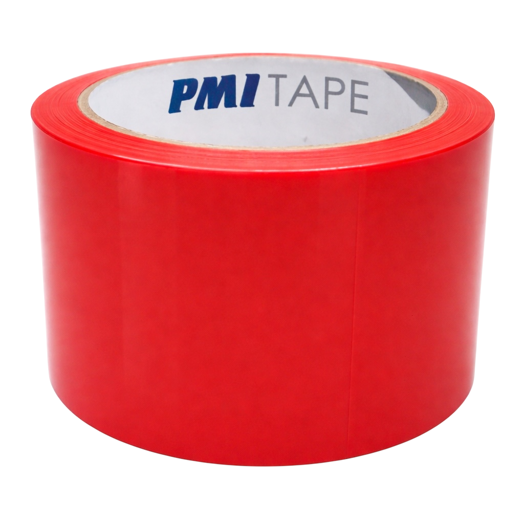 PMI RED Tape has a soft adhesive which is designed to flow well into the mesh. This allows the tape to work well in applications where a higher adhesion is required. This soft adhesive is also designed to leave no residue when removed for reclaim.